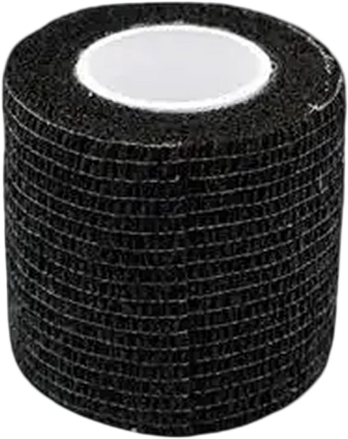 Adhesive Grip Bandage Black – Self-Adhesive Wrap for Tattoo & PMU Machines