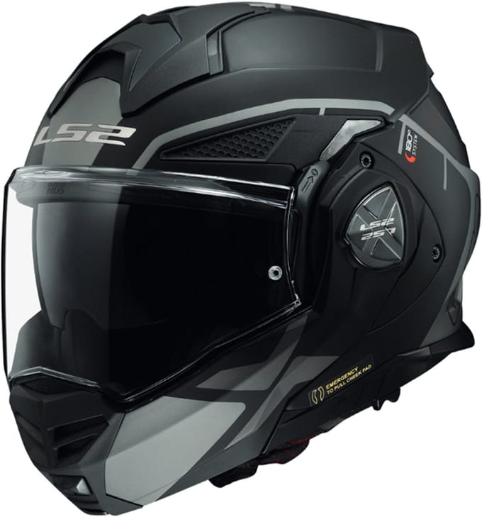 LS2 FF901 Advant X Metryk Mat Titanium Systeemhelm - Helm