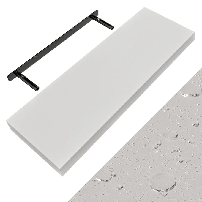 Casaria Wandplank Zwevend - 70 cm 15kg Belastbaar - Mat Wit