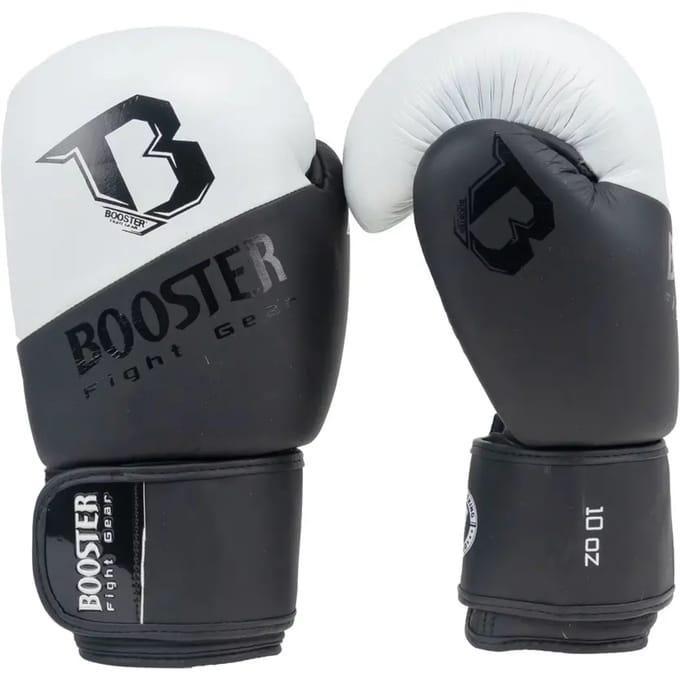 Booster Bokshandschoenen - Thunder Series 1 - Zwart / Wit 14 oz