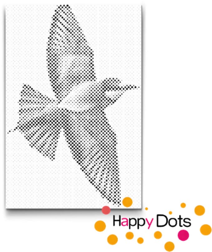 HappyDots DOT Painting Vogels 05 - 20x30cm