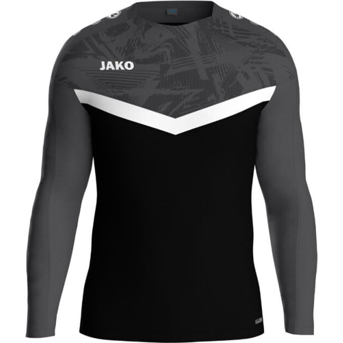 Jako Iconic Sweater Kinderen - Zwart / Antraciet | Maat: 152