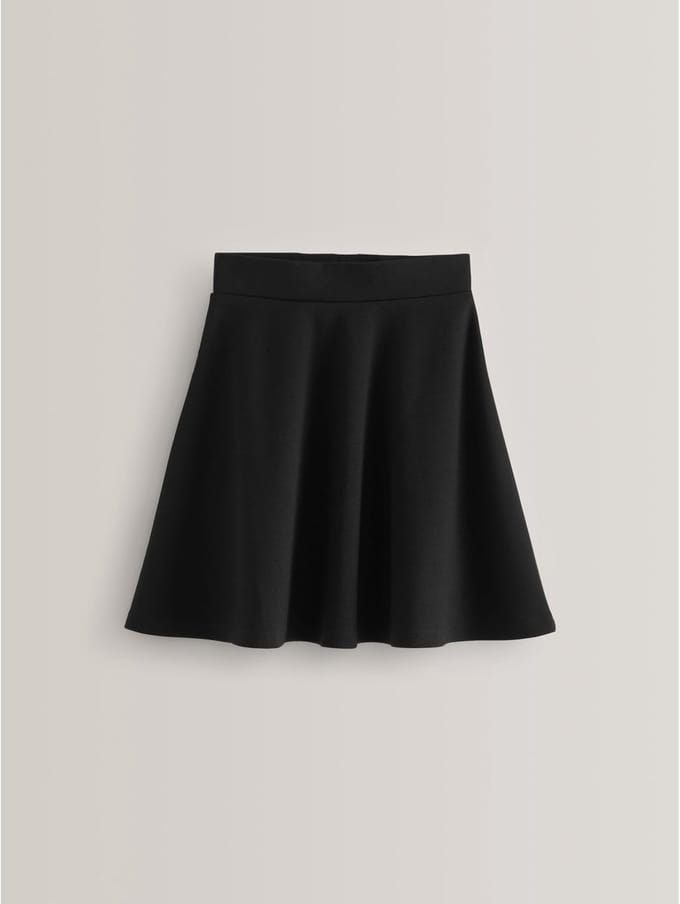 Next - Meisjes - Jersey stretch school skater rok met elastische taille - Zwart