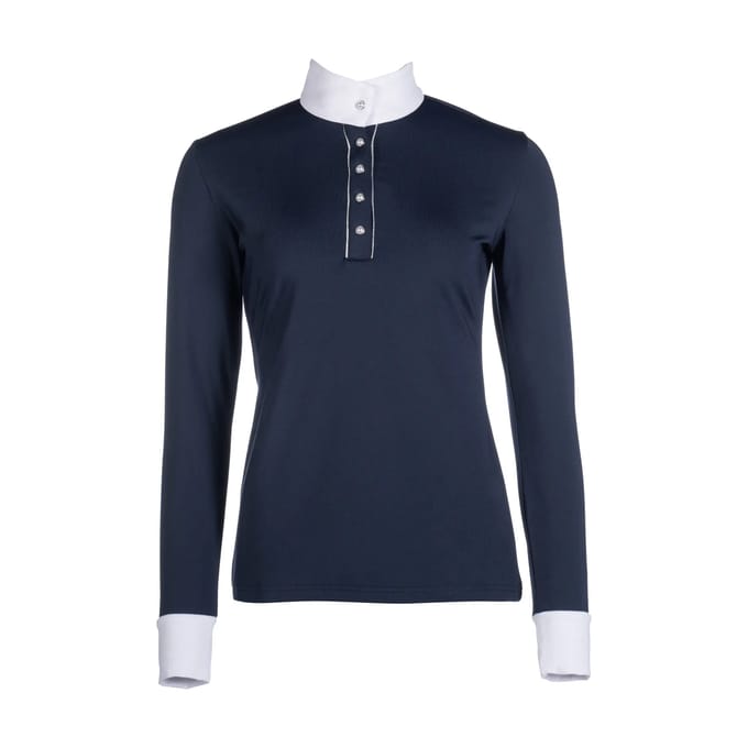 Dames wedstrijdpolo met lange mouwen HKM Emilia