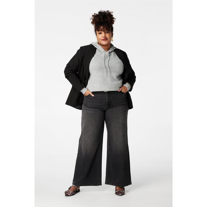 MS Mode Jeans Wide leg jeans met hoge taille