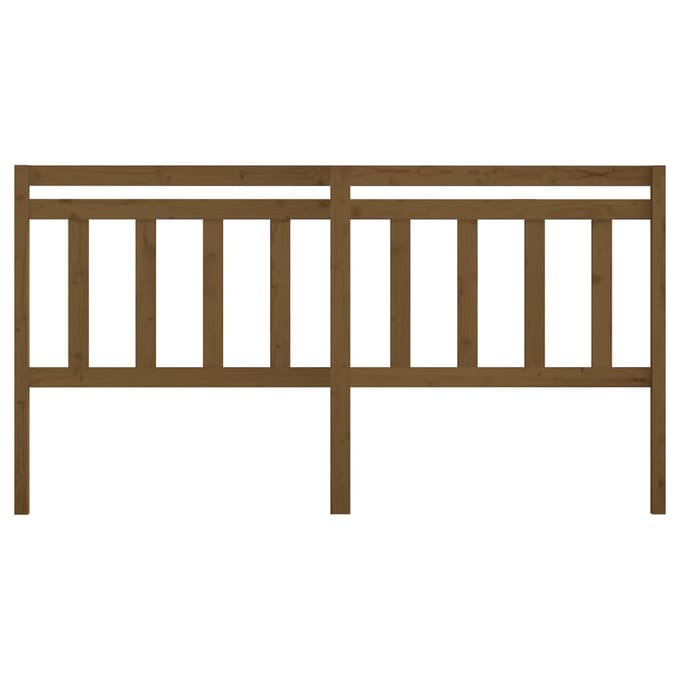 vidaXL Hoofdbord 186x4x100 cm massief grenenhout honingbruin