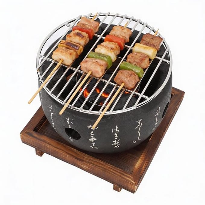 Dailygoods- Mini BBQ Grill Draagbaar - Houtskoolbarbecue - Aluminiumlegering