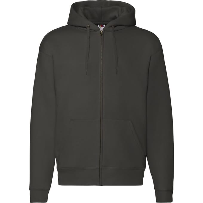 Fruit Of The Loom Heren Met Ritssluiting Sweatshirt Met Capuchon / Hoodie (Charcoal)