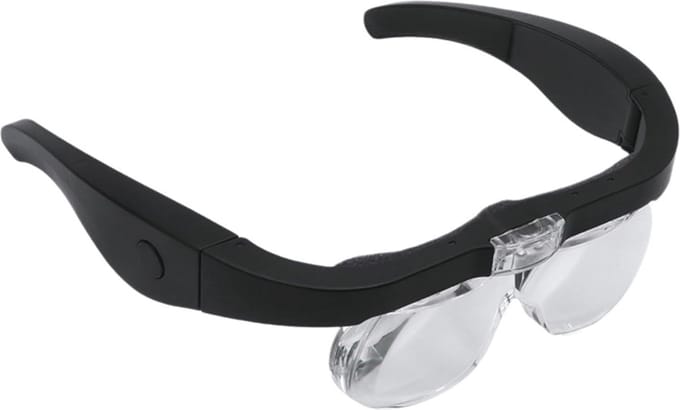 Hoofdband Vergrootglas met Verstelbare Lenzen - USB Oplaadbare Loep met LED Verlichting voor Dichtbij Werken