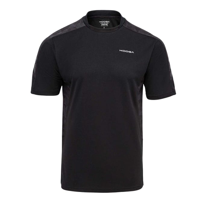 KooGa Heren Panels Crew Neck T-Shirt (Zwart)