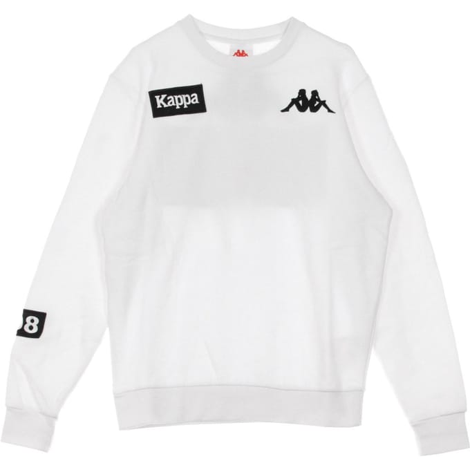 Authentiek La Bazya heren sweatshirt met ronde hals, wit/wit/zwart