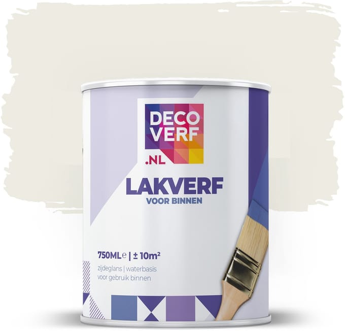 Decoverf lakverf 9010 gebroken wit, 750ml