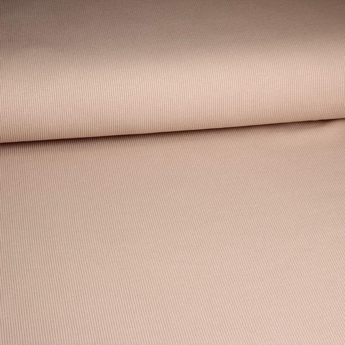 Rib jersey katoen beige 2,5 meter