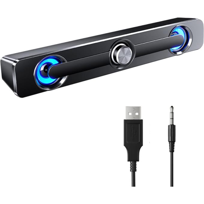 SADA V-111 Computerluidspreker USB Bedraad Krachtige Bar Stereo Subwoofer Basluidspreker Surround Sound zwart