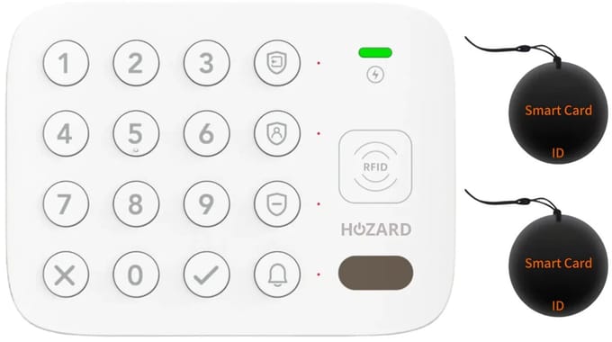Hozard® Slimme Bedieningspaneel V2 - Langdurige Batterij - Keypad - 2 RFID Tags