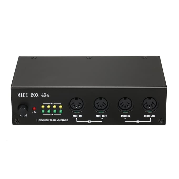 UM4X4 USB MIDI-interface 4 IN /4 Uit 64 MIDI-kanalen 4i/4o + samenvoegen 2i4o MIDI Box 4X4 zwart