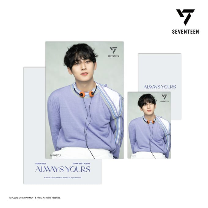 SEVENTEEN Carte Postale Lenticulaire 3D + 1 Mini Carte Photo ALWAYS YOURS 2 Ver