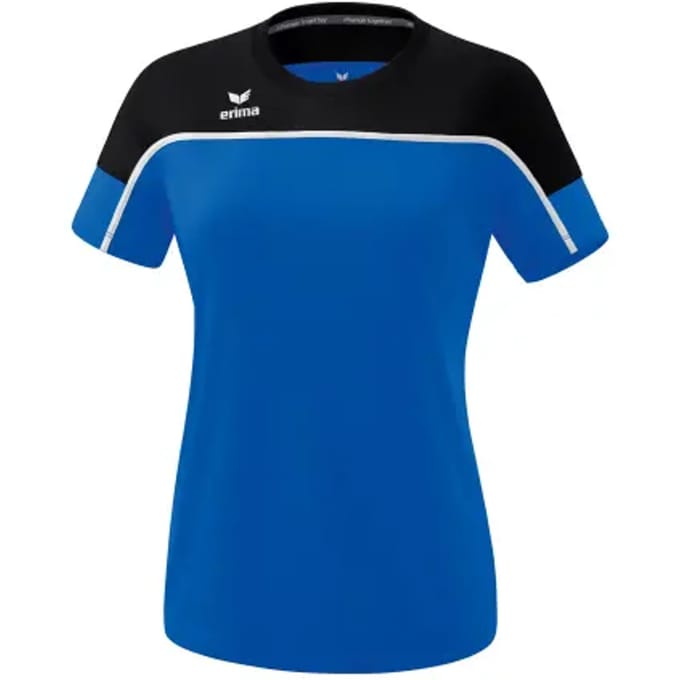 Erima Change T-Shirt Dames - Wit / Zwart / New Royal | Maat: 44