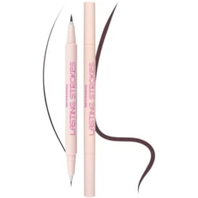 Kara Beauty - Lasting Strokes Double Ended Liquid Eyeliner - 2 Colors Black - 0.8 ml