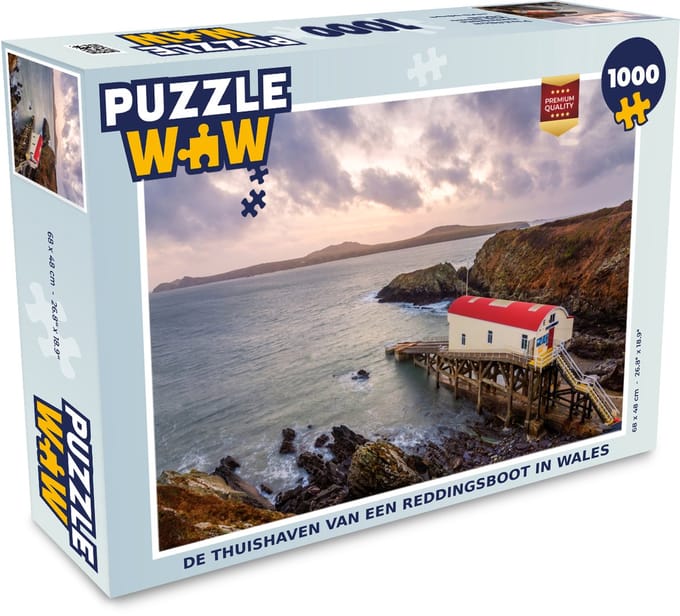 Puzzel De thuishaven van een reddingsboot in Wales - Legpuzzel - Puzzel 1000 stukjes volwassenen