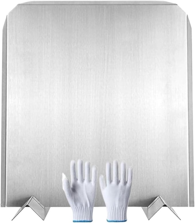 Haard Back Panel - Warmte Reflector - Warmte Optimalisatie - Roestvrij Staal - 45 x 16 cm - Zilver