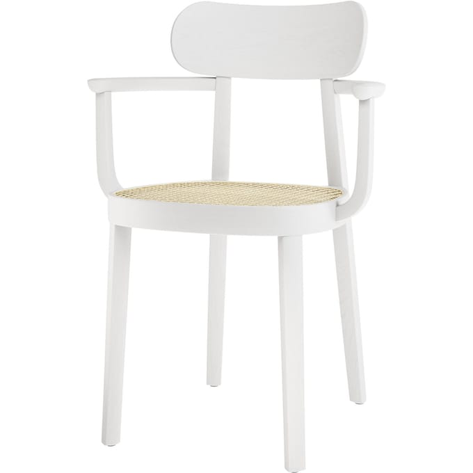 Thonet 118 F Armleunstoel - Beuken wit gebeitst