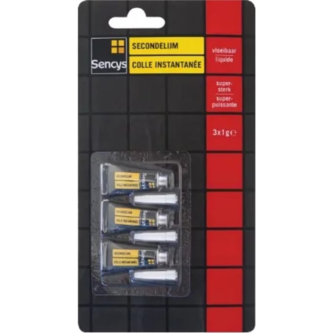 Sencys Secondelijm 1gr 3 Stuks