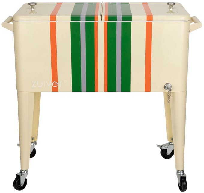 Zuiver Cooler Be Cool Koelbox/ Koelwagen Tuin Stripes Lemon - Meerkleurig