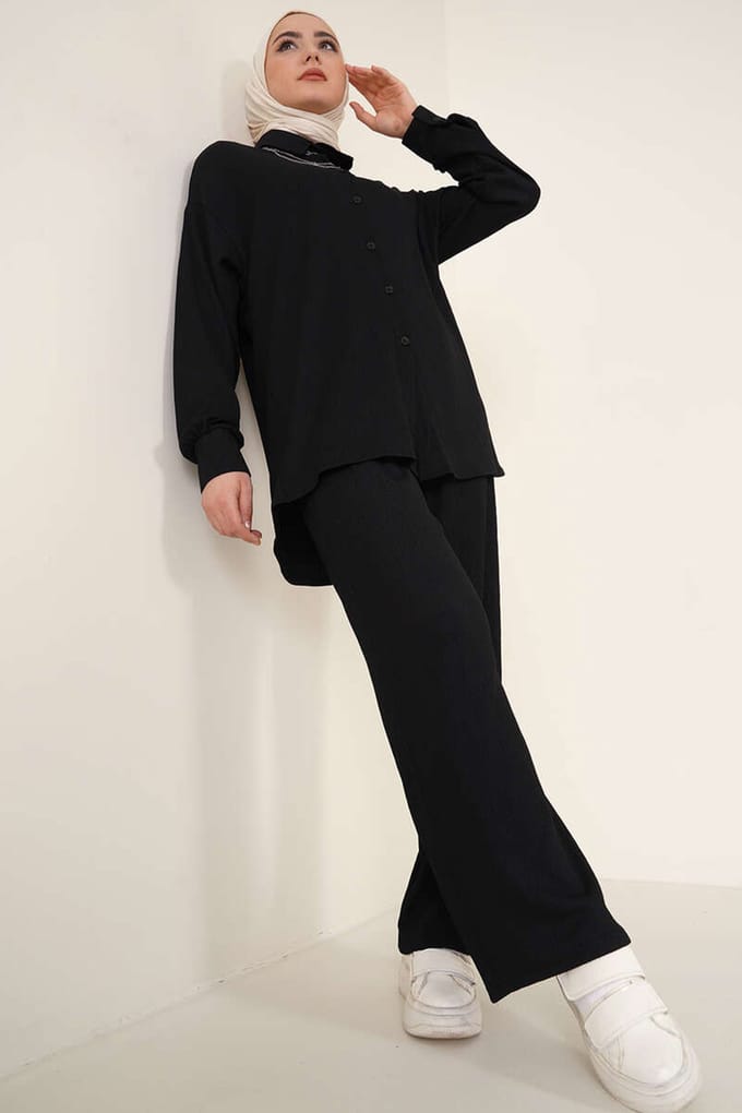 Oversized Shirt & Broek Twee-Stuk Coördineerset