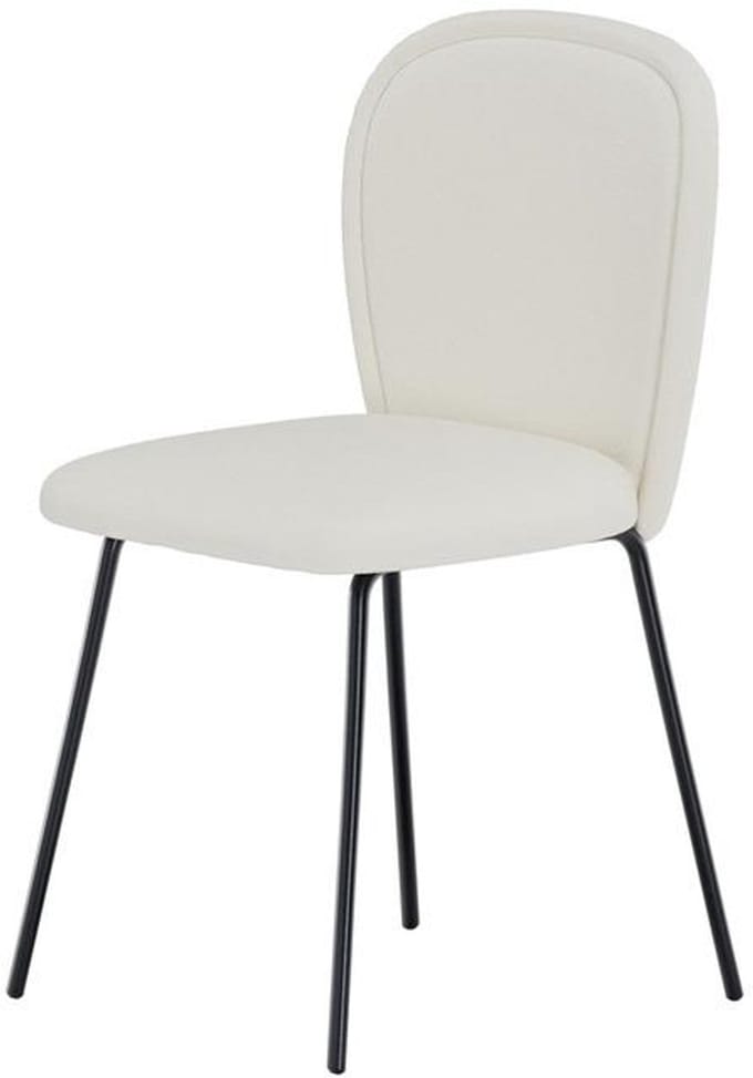 Svea - Sonya eetkamerstoelen velvet - zwart/creme