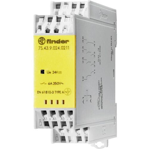 Finder 7S.43.9.024.0211 Relais Schakelstroom (max.): 6 A 1x NC, 2x NO 1 stuk(s)