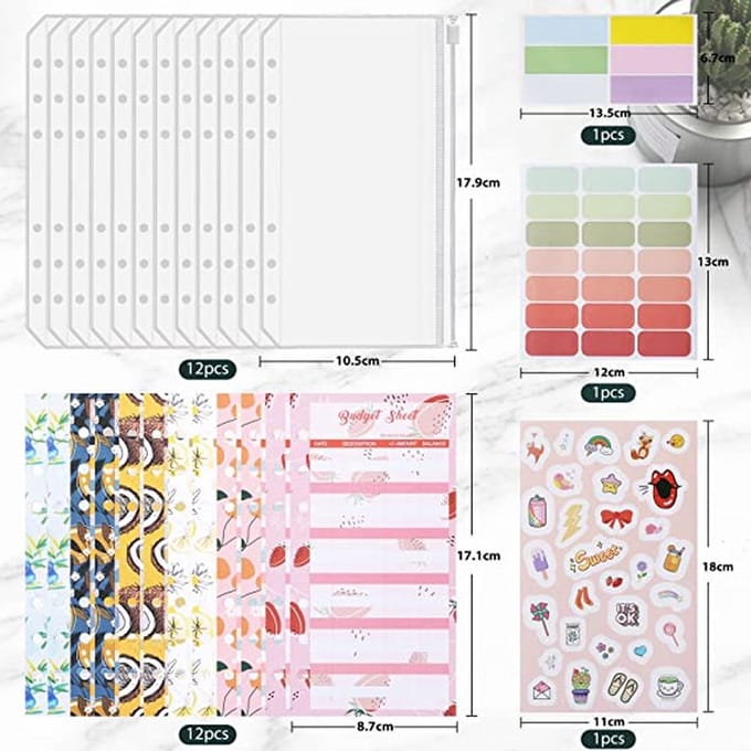 Budgetplanner - Budget planner, money sleeves, ring binder, financial planner,