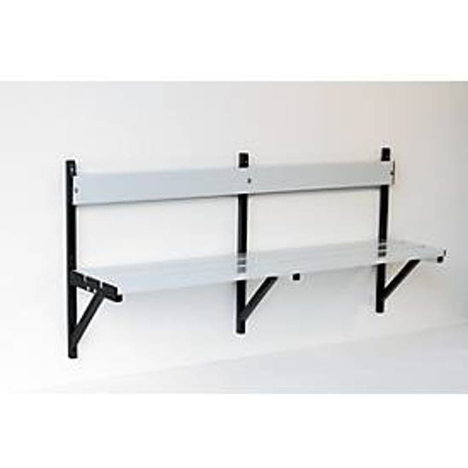 Wandbank, aluminium, L 1500 mm, antraciet (RAL 7016)