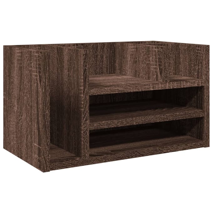 vidaXL - Bureau - organiser - 44,5x24x25 - cm - bewerkt - hout - bruin - eikenkleur