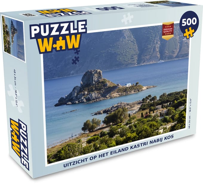 Puzzel Uitzicht op het eiland Kastri nabij Kos - Legpuzzel - Puzzel 500 stukjes