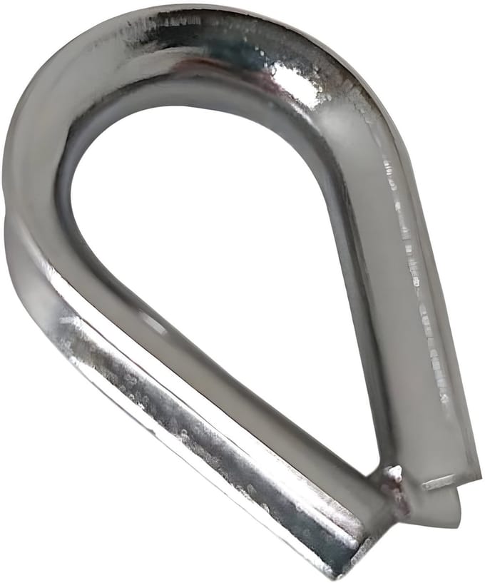 Touwkous. Verzinkt. 3 mm. 4 stuks. Deltafix.