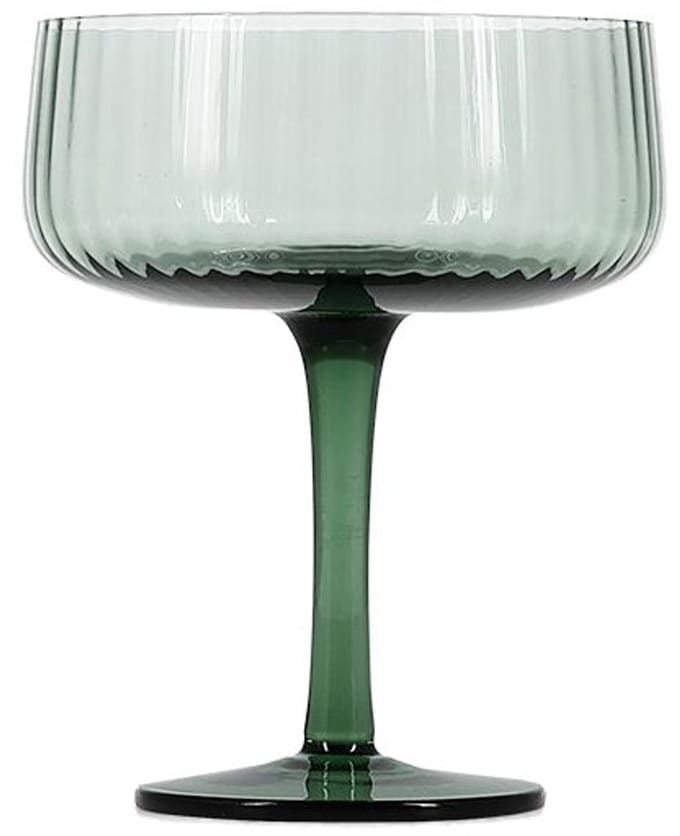 S|P Collection Champagneglas 23cl coupe donkergroen Ray - set/4