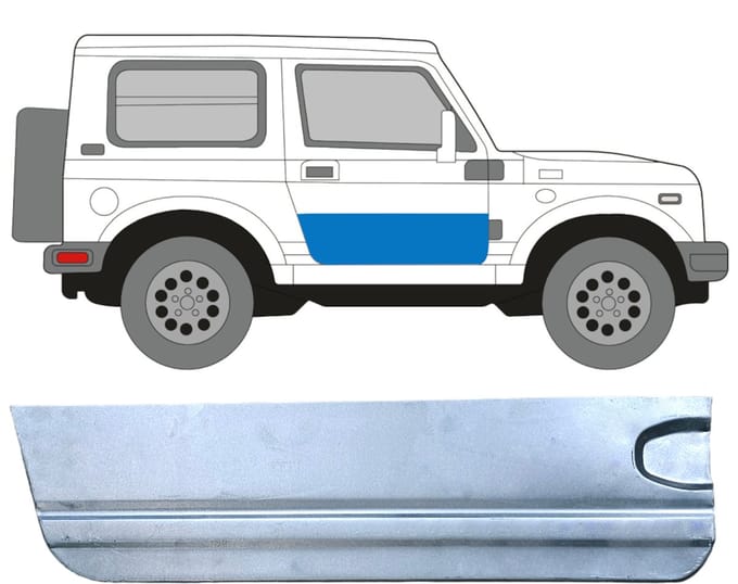 Deur reparatiepaneel voor Suzuki Samurai 1981- / Rechts