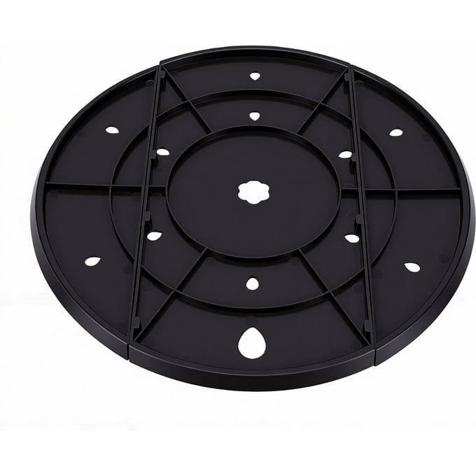 Inserts de jardinière ronds de 13 pouces avec trous de drainage Orange Insert de pot de plante pour le jardinage Noir noir