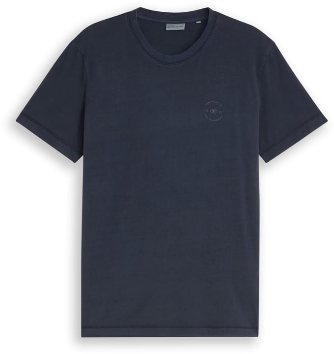 Tom Tailor - T-shirt met logoprint - Maat M - sky captain blue