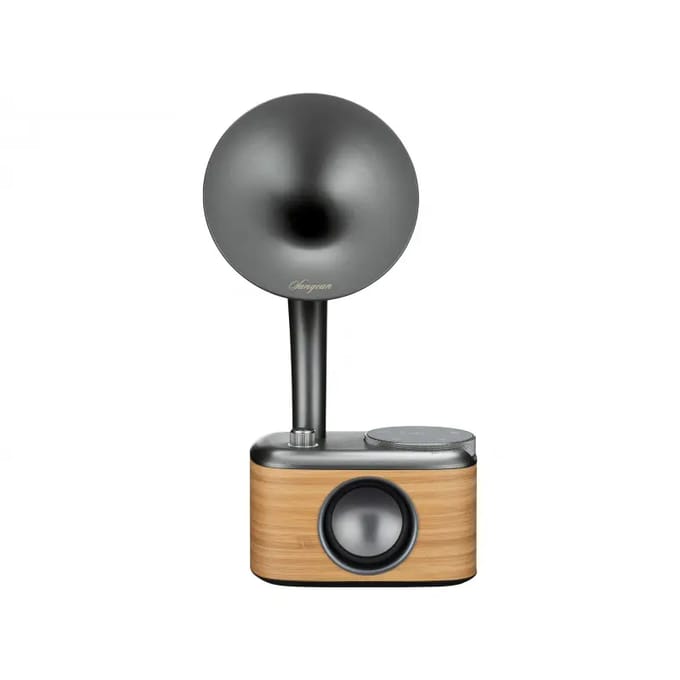 Sangean CP-100D Gramophone Tafelradio DAB+, FM AUX, Bluetooth, DAB+, FM, USB Touchscreen, Herlaadbaar Hout