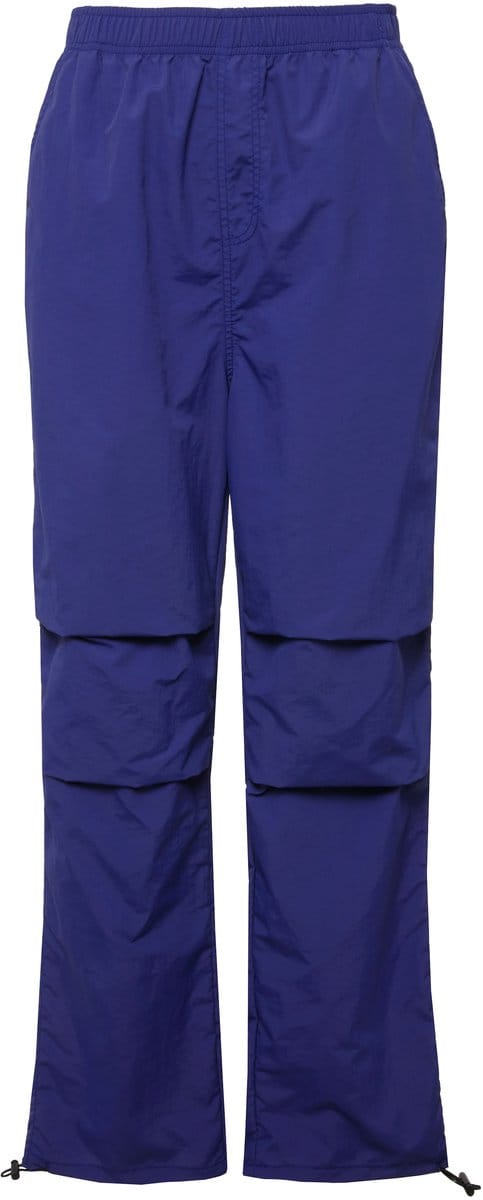 Studio Untold - Dames - Pilotenbroek wide legs elastische tailleband knieplooien - Blauw - Maat XL