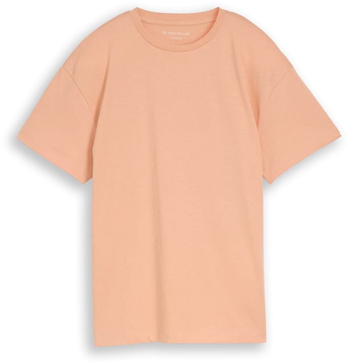 Tom Tailor - Oversized T-shirt met print op de rug - Maat 140 - dusty light orange