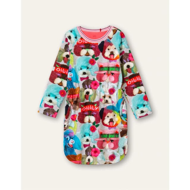 Oilily - Disco jersey dress - Grijs - 98/3T