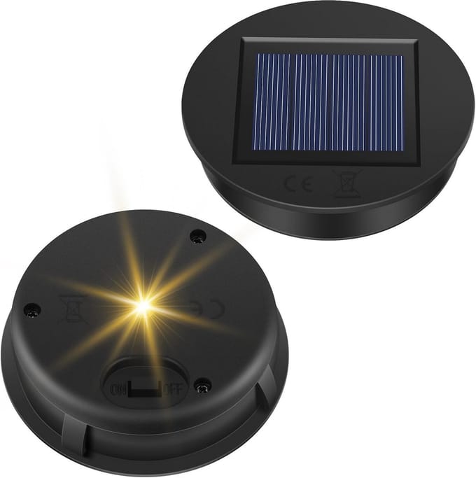 Reserveonderdelen Zonnepaneel voor Solar Tuinverlichting - 2 Stuks Diameter 8 cm