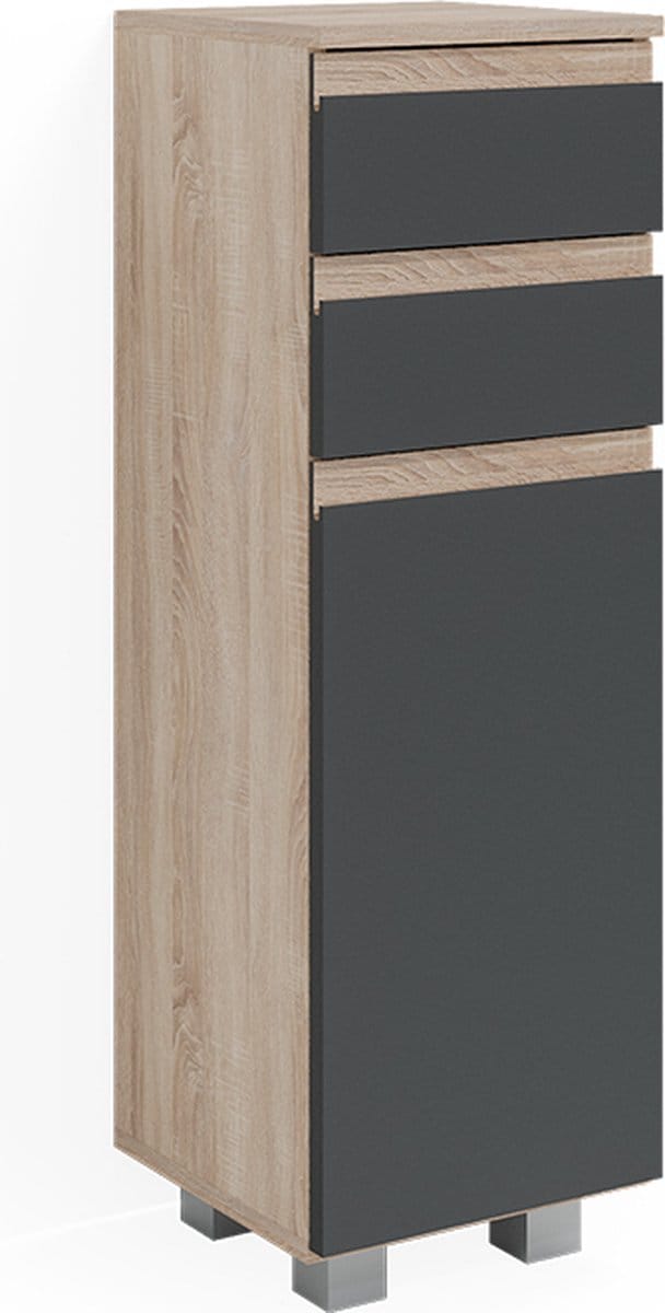 Vicco J-Shape Halfhoge kast – 30 x 95 cm Sonoma