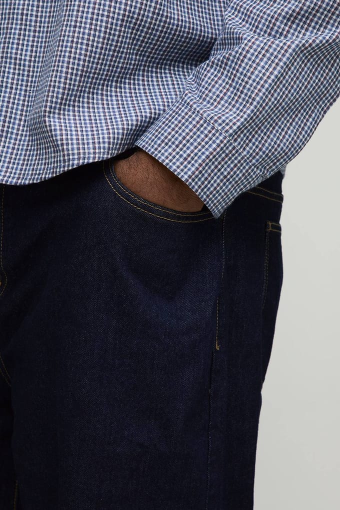 Plus Indigo Denim Relaxed Fit Jeans | Size 58R