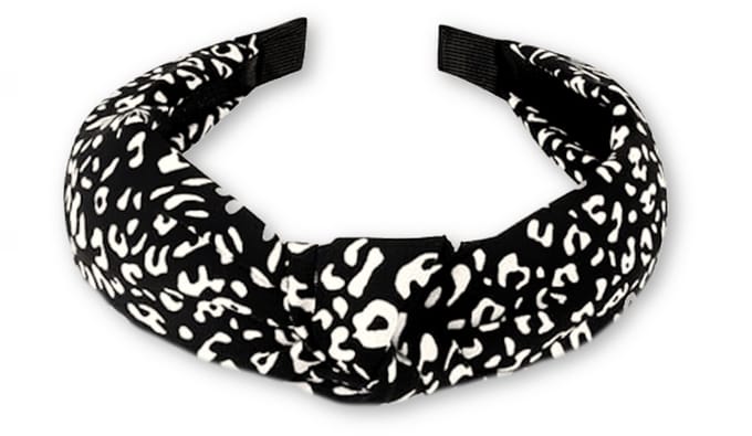 Knoop Diadeem / Haarband - Zwart Luipaard | Polyester | Fashion Favorite