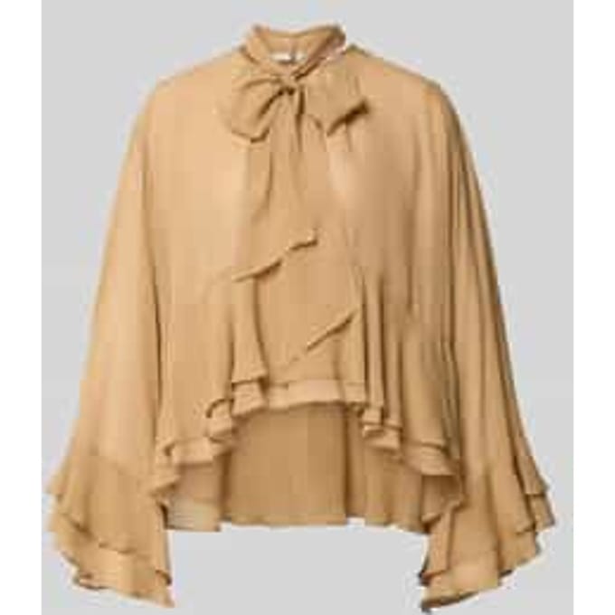 Strikblouse van pure viscose, model 'PRISCA'