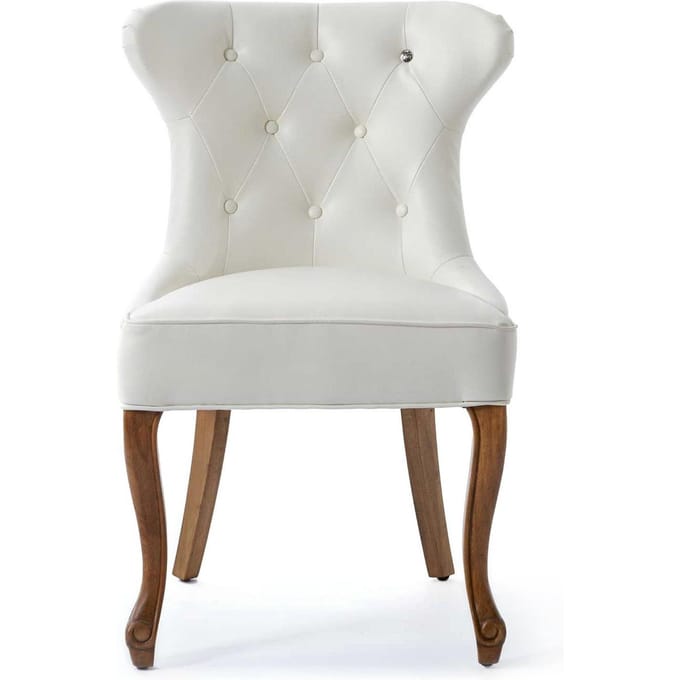 George Dining Chair - Eetkamerstoel - Wit - Pellini Leer